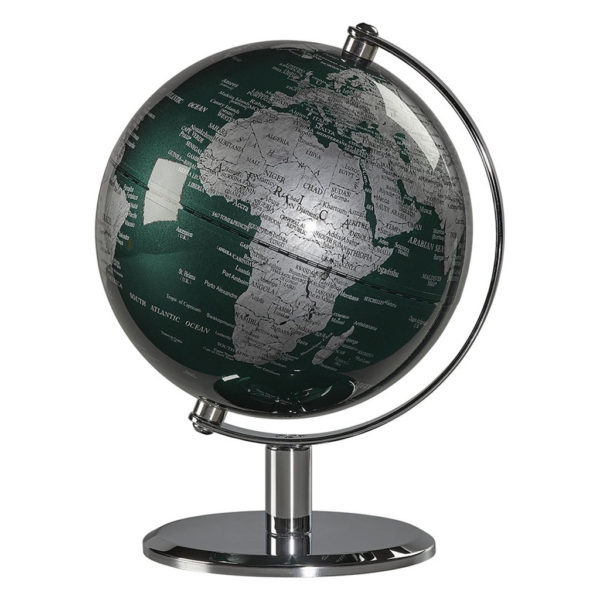 WWL079 Schreibtisch globus globe geschenk silbern grun elegant